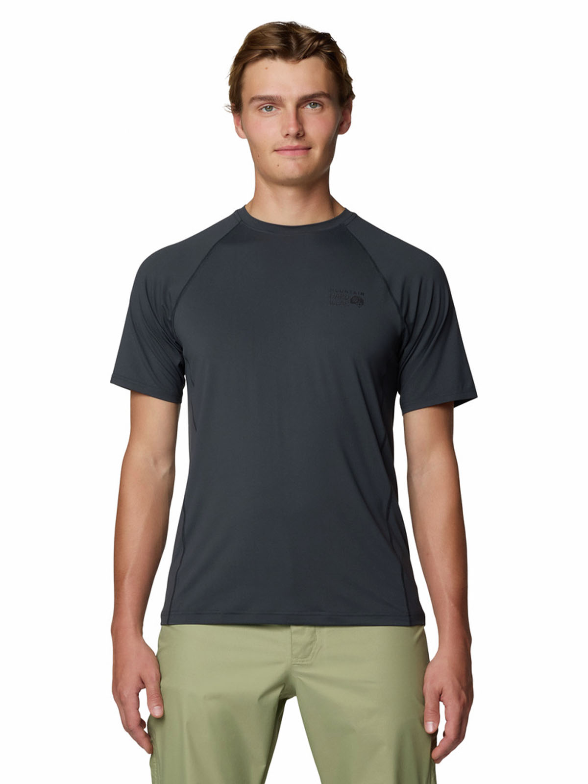 Polera Manga Corta Hombre Crater Lake Gris Mountain Hardwear