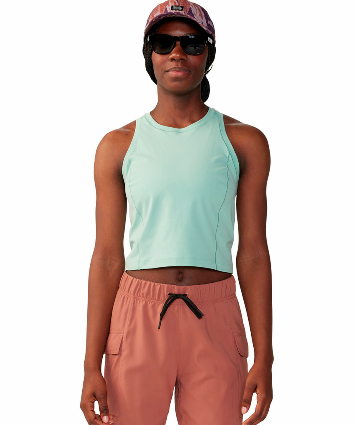 Polera Mujer Stretch Tanklette Verde Mountain Hardwear