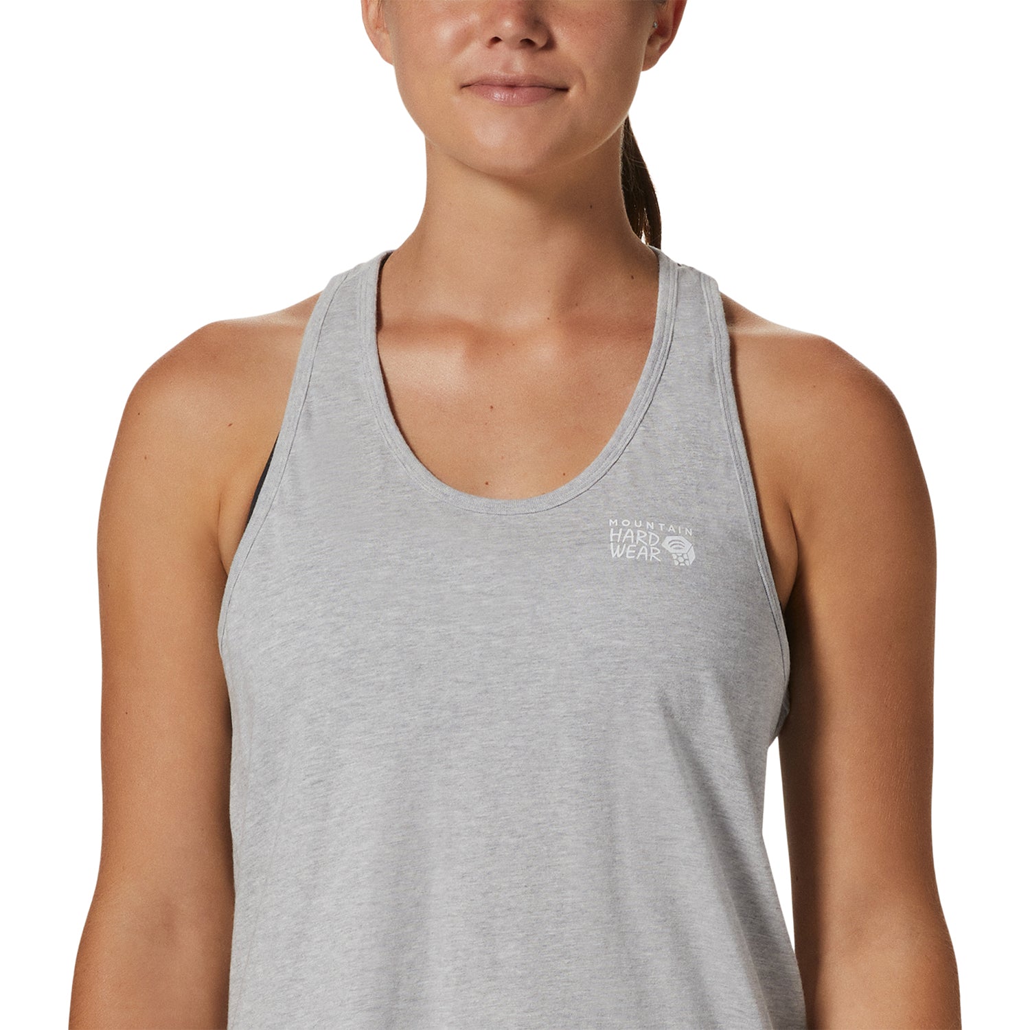Polera Sin Mangas Mujer Logo Gris Mountain Hardwear