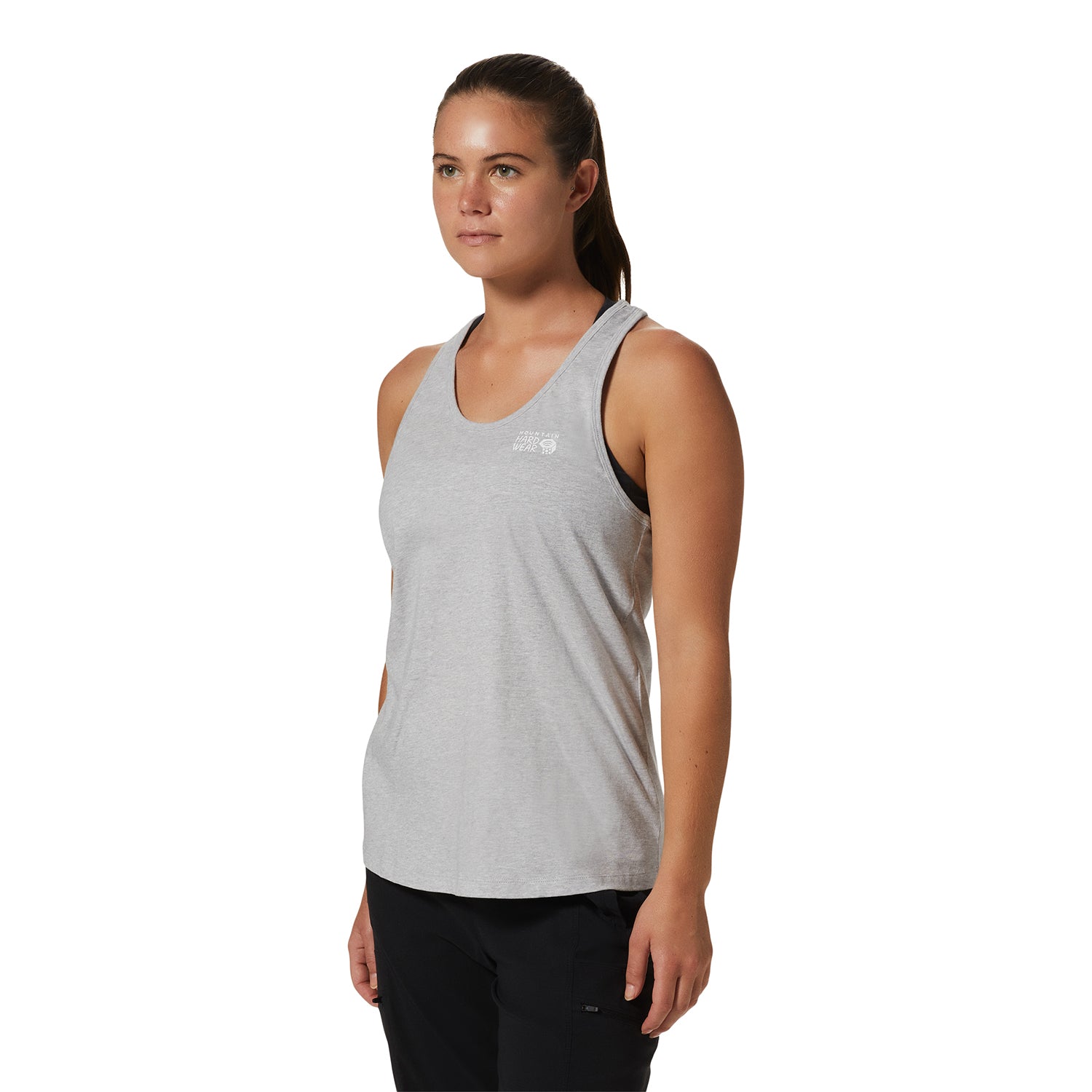 Polera Sin Mangas Mujer Logo Gris Mountain Hardwear