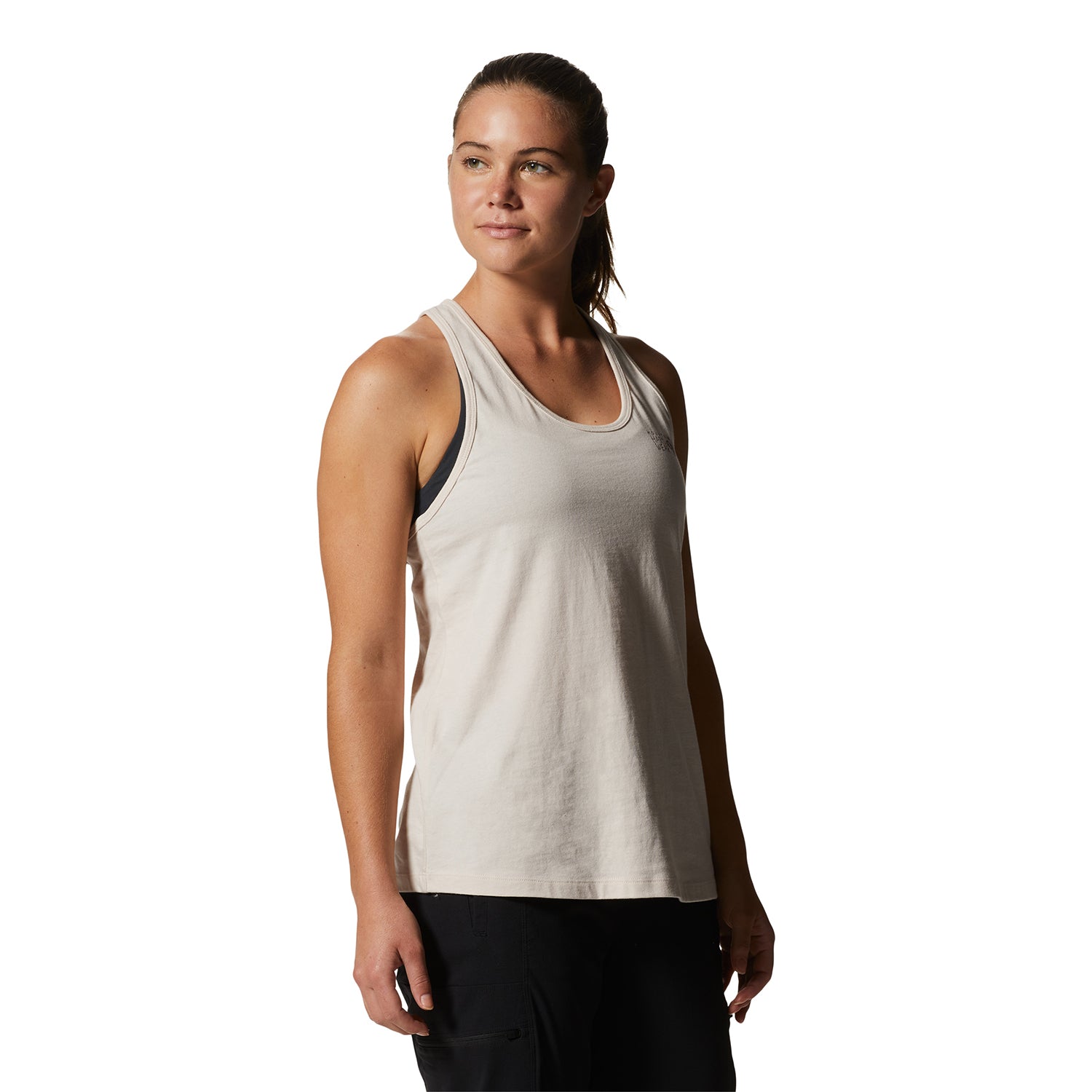 Polera Sin Mangas Mujer Logo Beige Mountain Hardwear