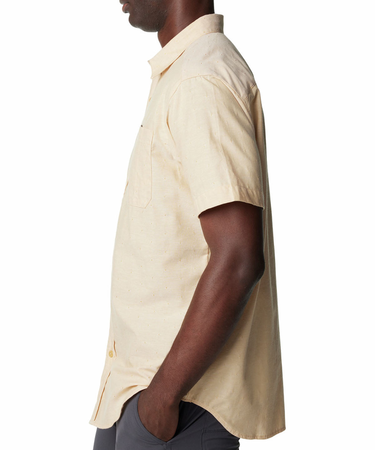 Camisa Manga Corta Hombre Rapid Rivers Novelty Amarillo Columbia
