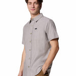 Camisa Manga Corta Hombre Rapid Rivers Novelty Verde Columbia