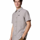 Camisa Manga Corta Hombre Rapid Rivers Novelty Verde Columbia