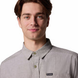 Camisa Manga Corta Hombre Rapid Rivers Novelty Verde Columbia