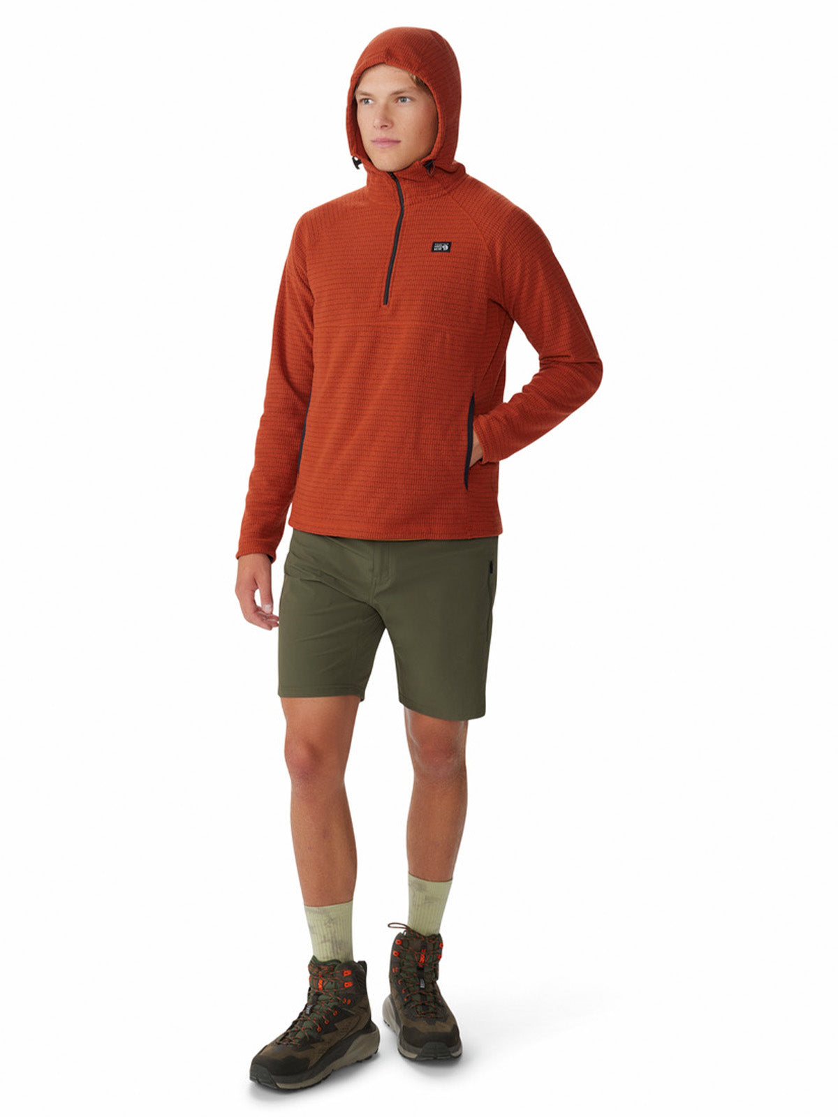 Polar Hombre Summit Grid¿  Rojo Mountain Hardwear