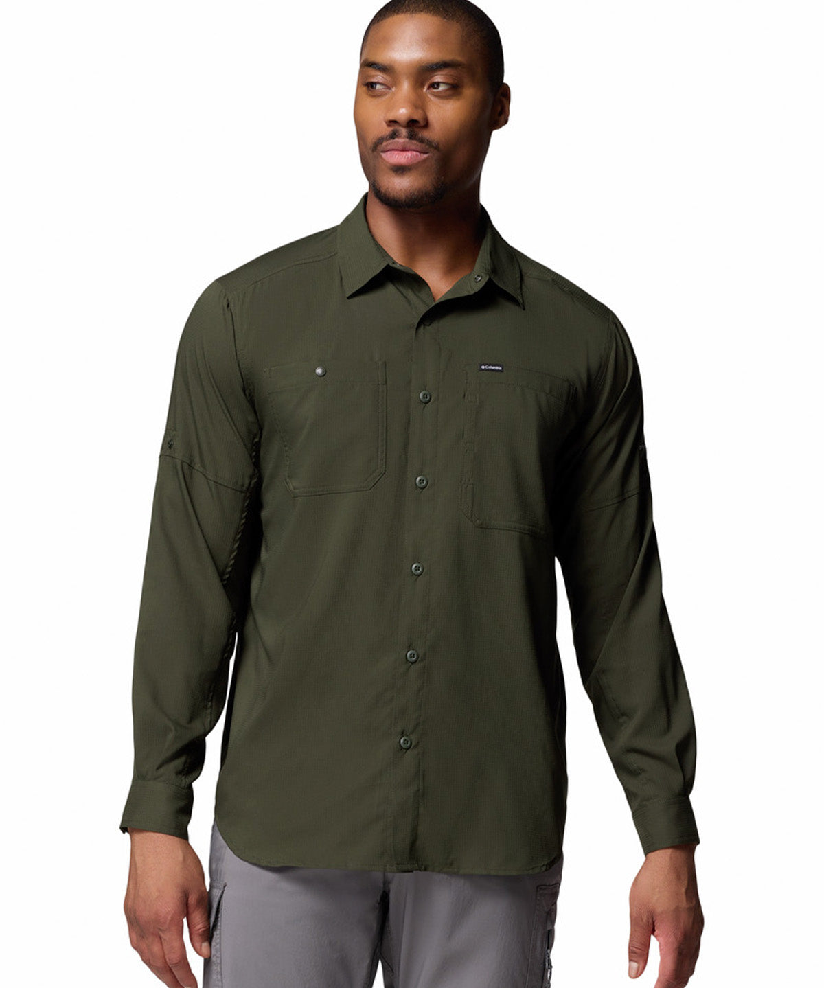 Camisa Manga Larga Hombre Silver Ridge Verde Columbia