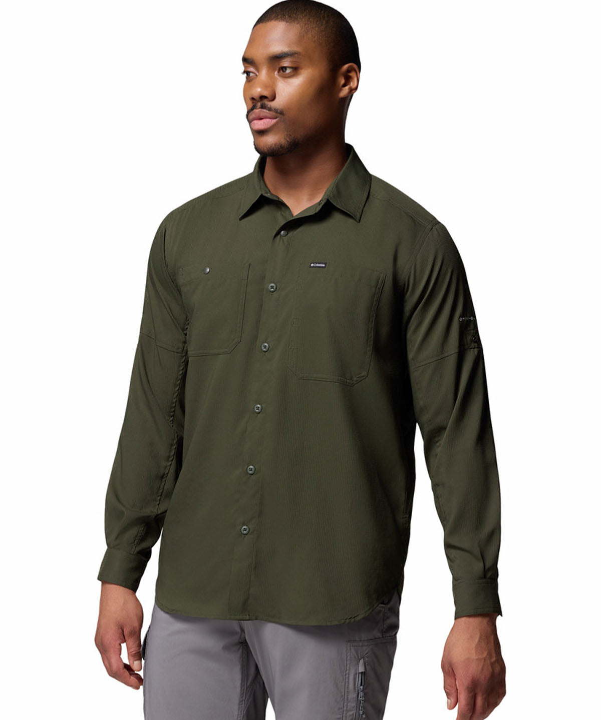 Camisa Manga Larga Hombre Silver Ridge Verde Columbia