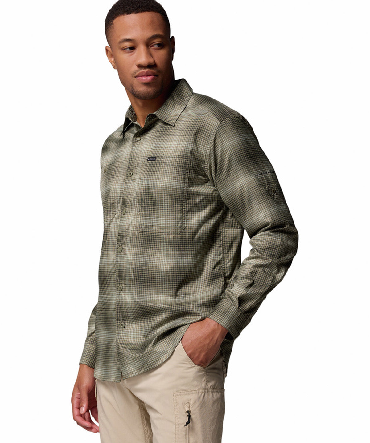 Camisa Manga Larga Hombre Silver Ridge Utility Verde Columbia