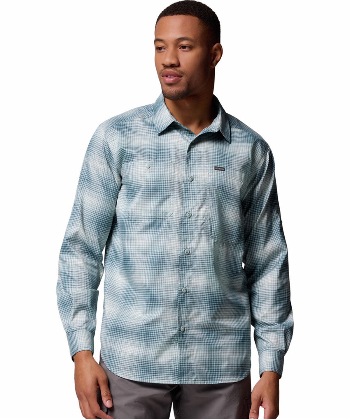 Camisa Manga Larga Hombre Silver Ridge Utility Azul Columbia