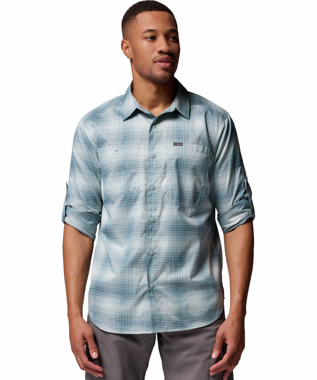 Camisa Manga Larga Hombre Silver Ridge Utility Azul Columbia