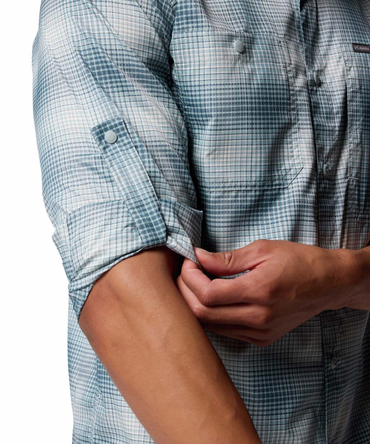 Camisa Manga Larga Hombre Silver Ridge Utility Azul Columbia