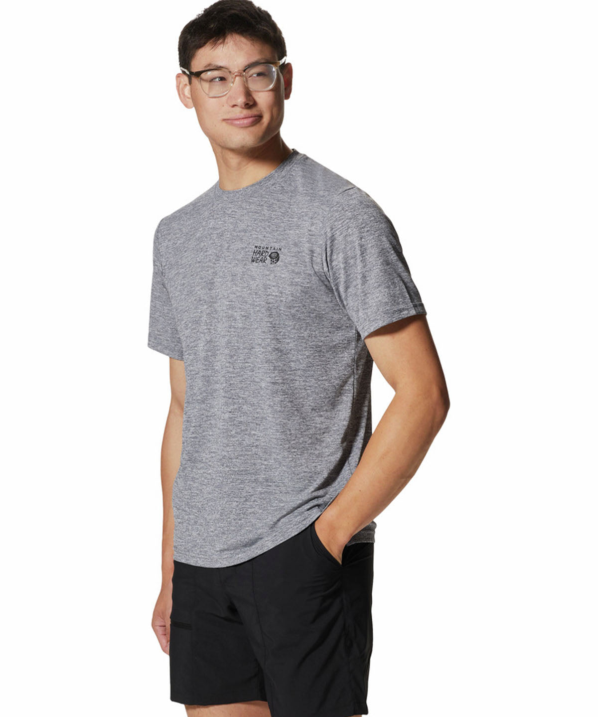 Polera Manga Corta Hombre Sunblocker Gris Mountain Hardwear