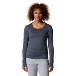 Polera Manga Corta Mujer Mighty Stripe Gris Mountain Hardwear