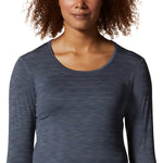 Polera Manga Corta Mujer Mighty Stripe Gris Mountain Hardwear