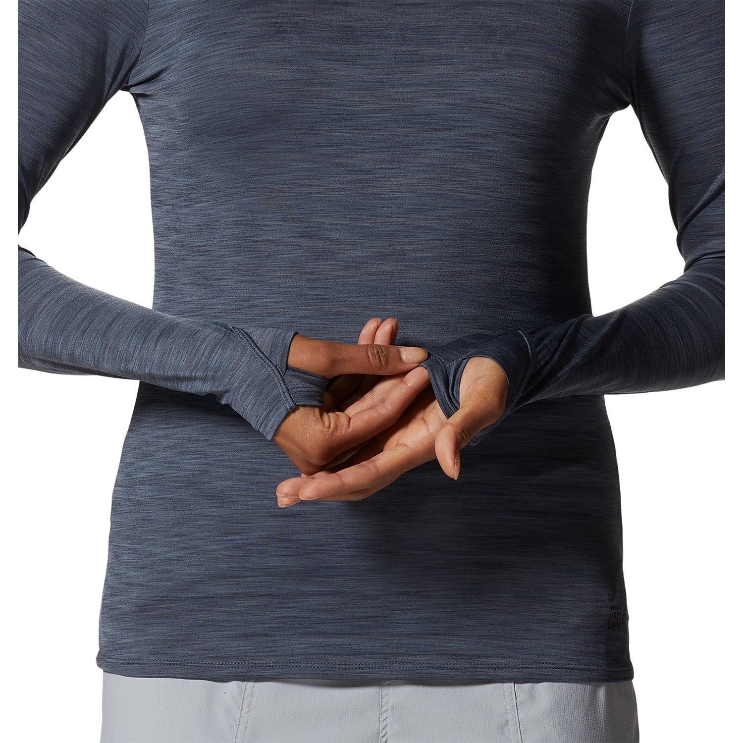 Polera Manga Corta Mujer Mighty Stripe Gris Mountain Hardwear
