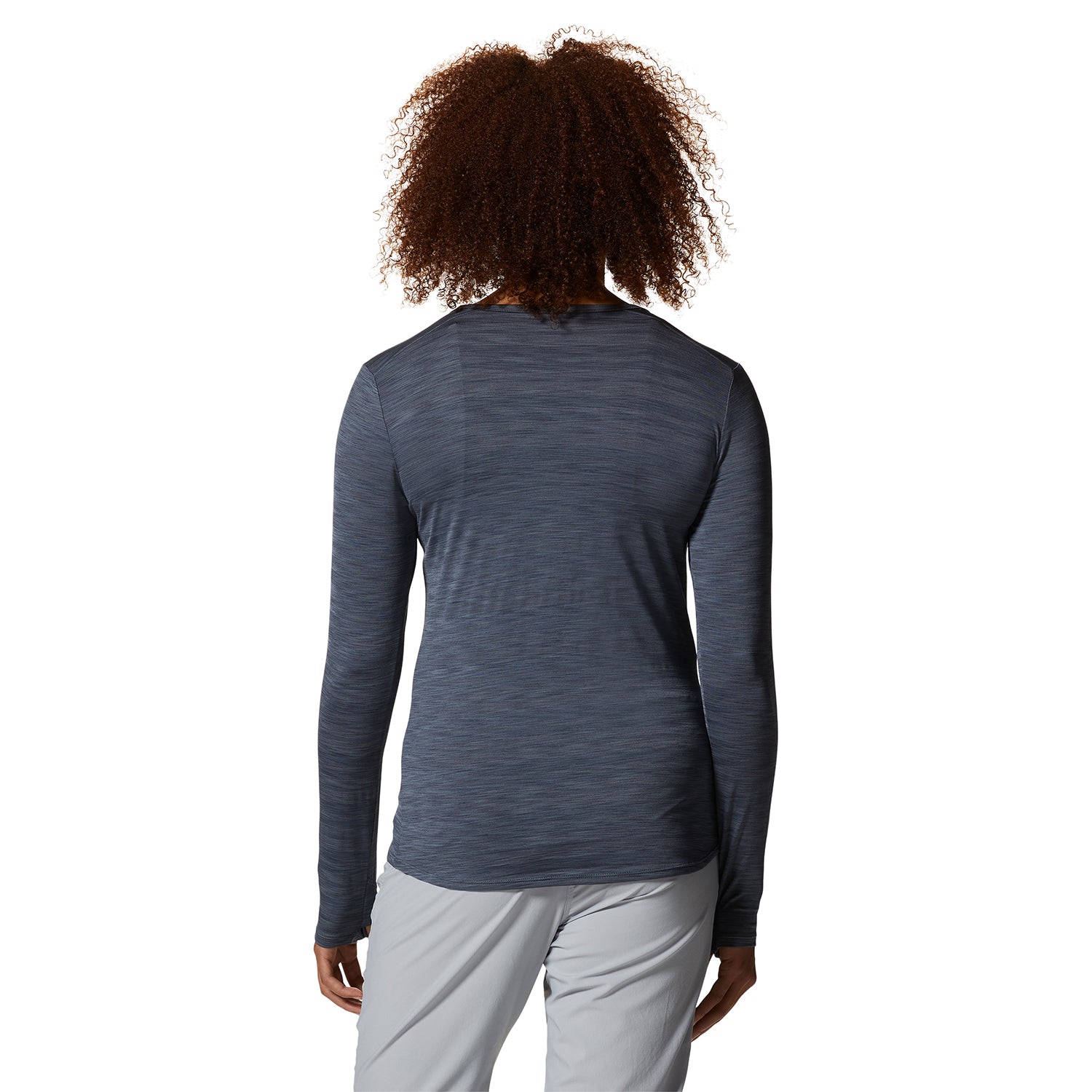Polera Manga Corta Mujer Mighty Stripe Gris Mountain Hardwear