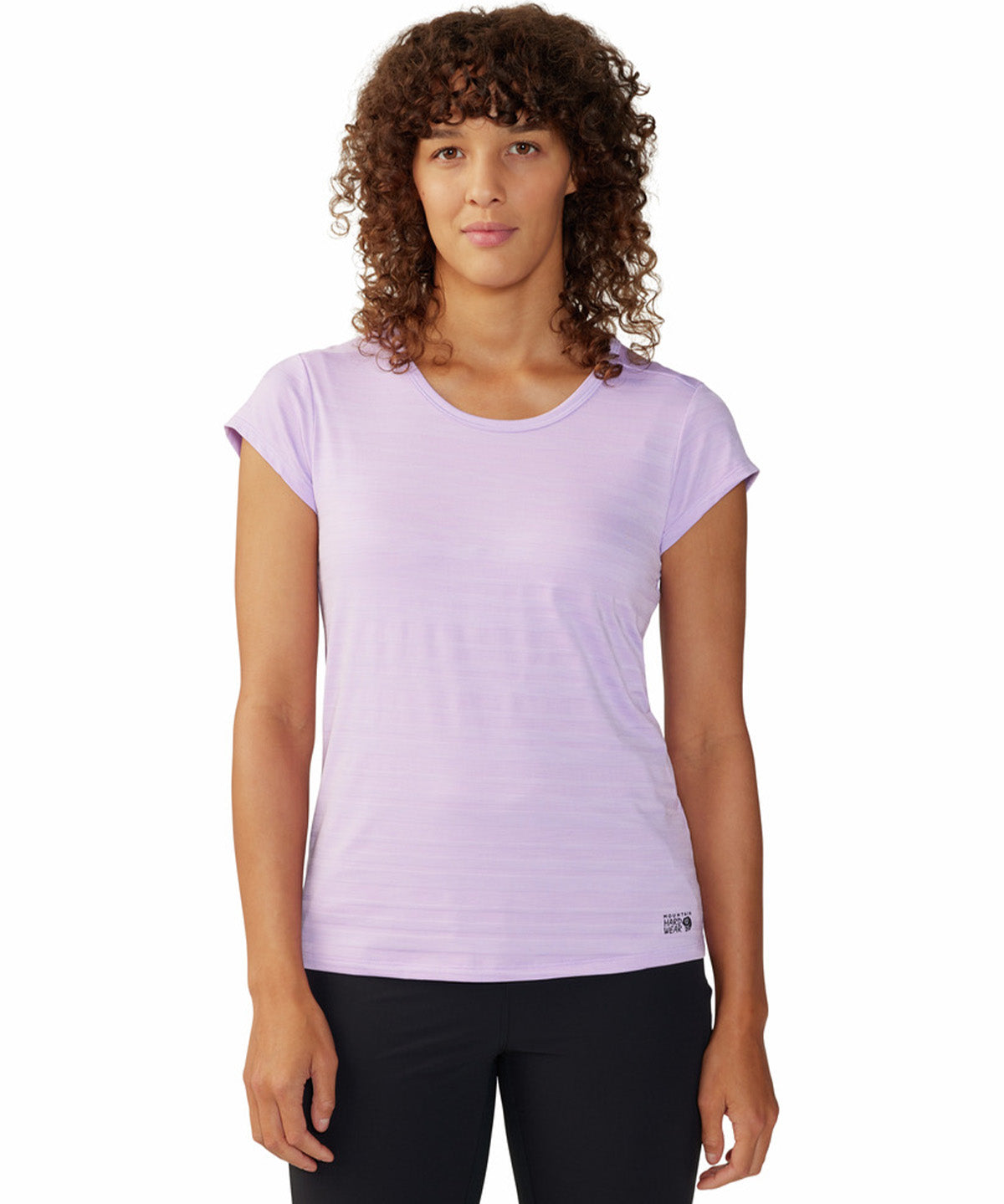Polera Manga Corta Mujer Mighty Stripe Morado Mountain Hardwear