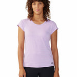Polera Manga Corta Mujer Mighty Stripe Morado Mountain Hardwear