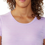 Polera Manga Corta Mujer Mighty Stripe Morado Mountain Hardwear
