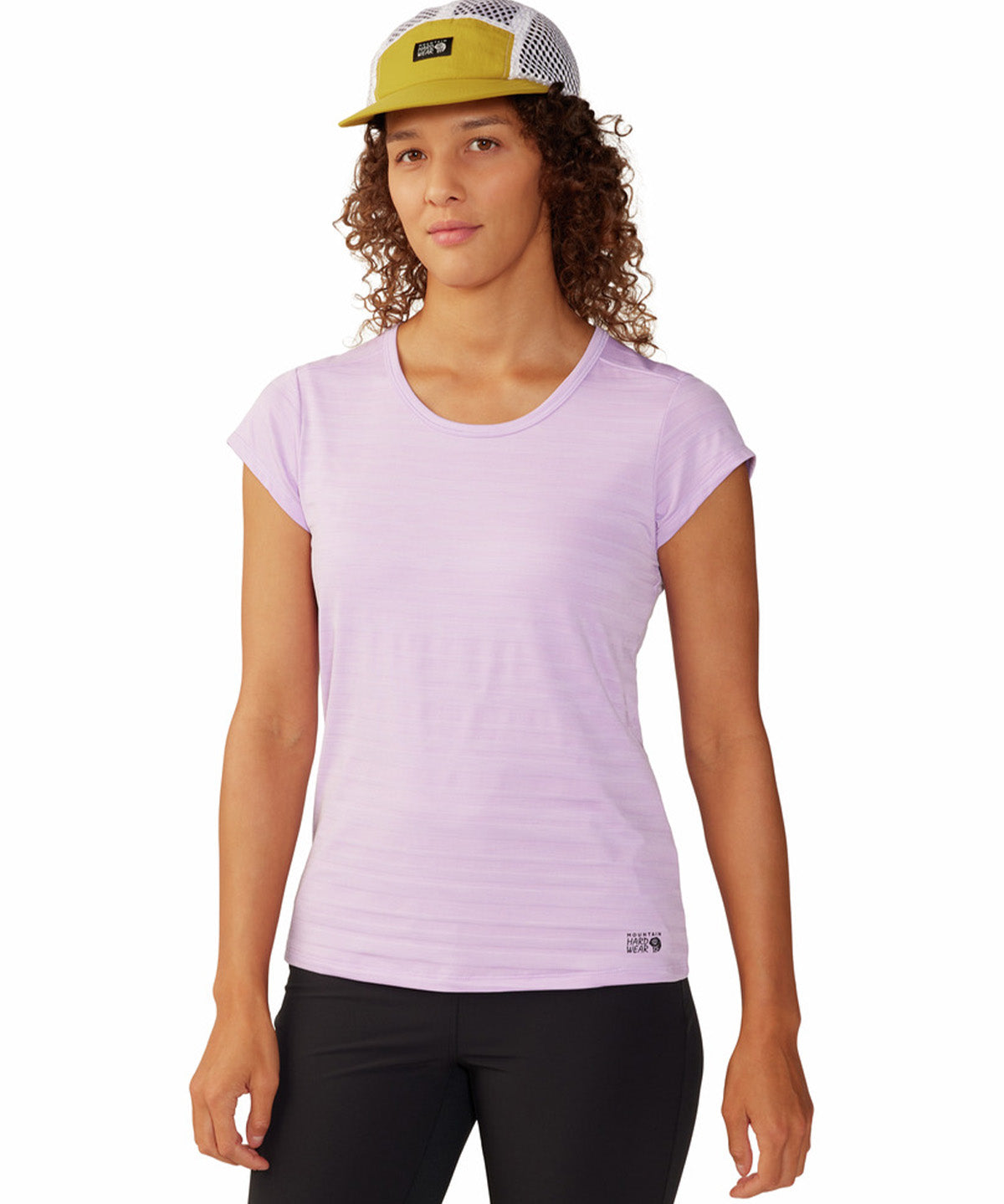 Polera Manga Corta Mujer Mighty Stripe Morado Mountain Hardwear