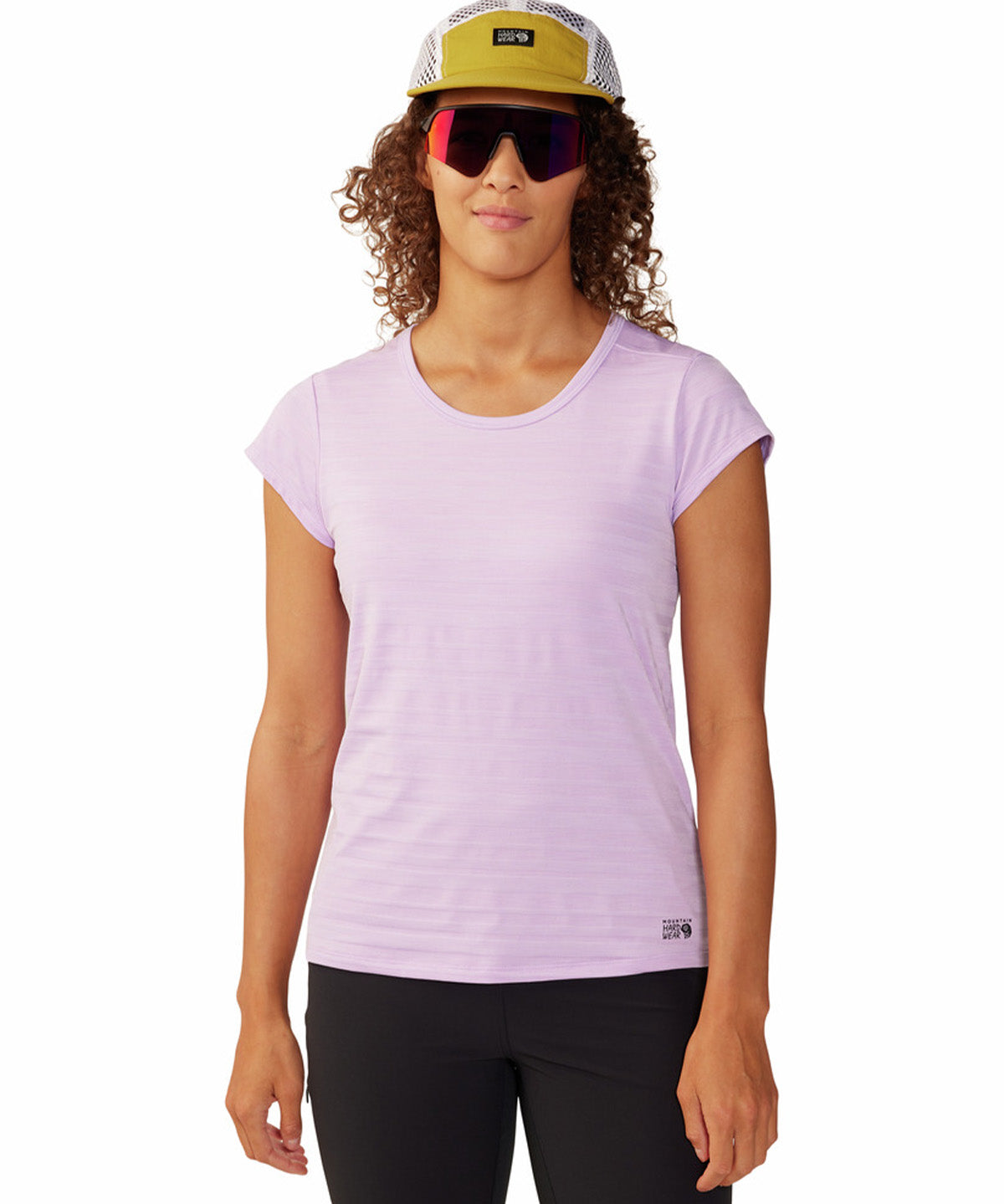 Polera Manga Corta Mujer Mighty Stripe Morado Mountain Hardwear