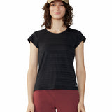 Polera Manga Corta Mujer Mighty Stripe Negro Mountain Hardwear