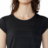 Polera Manga Corta Mujer Mighty Stripe Negro Mountain Hardwear