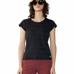 Polera Manga Corta Mujer Mighty Stripe Negro Mountain Hardwear