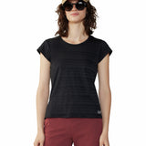 Polera Manga Corta Mujer Mighty Stripe Negro Mountain Hardwear