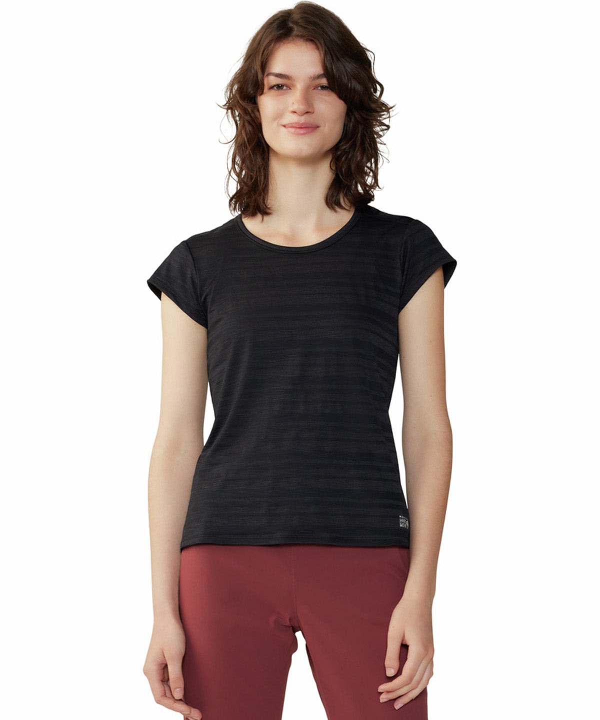 Polera Manga Corta Mujer Mighty Stripe Negro Mountain Hardwear