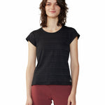 Polera Manga Corta Mujer Mighty Stripe Negro Mountain Hardwear