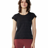 Polera Manga Corta Mujer Mighty Stripe Negro Mountain Hardwear
