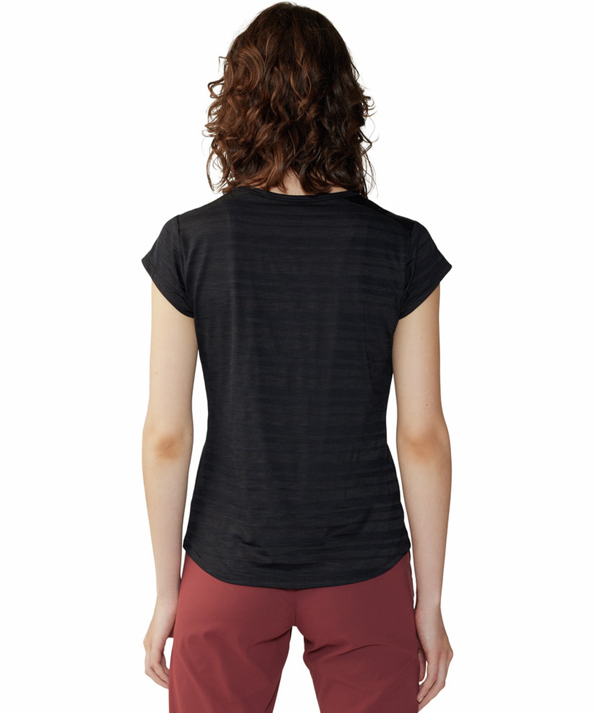 Polera Manga Corta Mujer Mighty Stripe Negro Mountain Hardwear