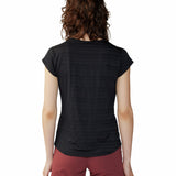Polera Manga Corta Mujer Mighty Stripe Negro Mountain Hardwear