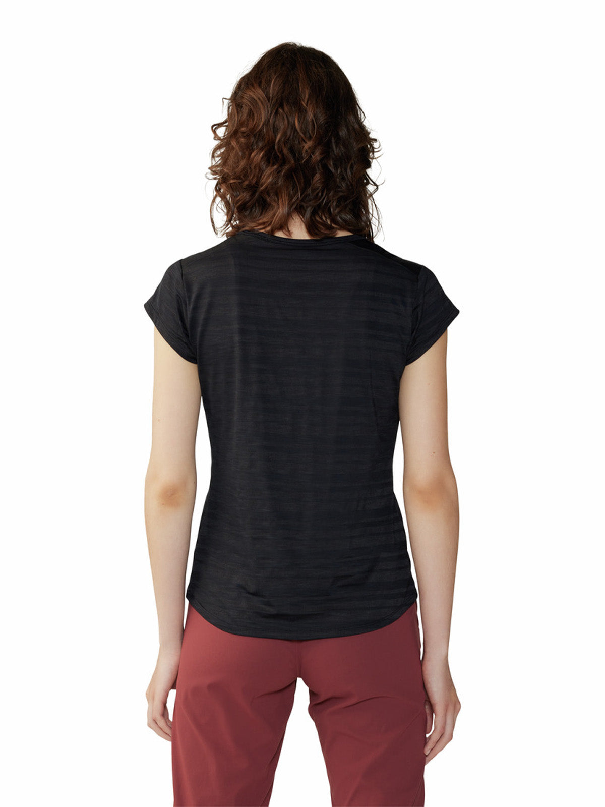 Polera Manga Corta Mujer Mighty Stripe Negro Mountain Hardwear