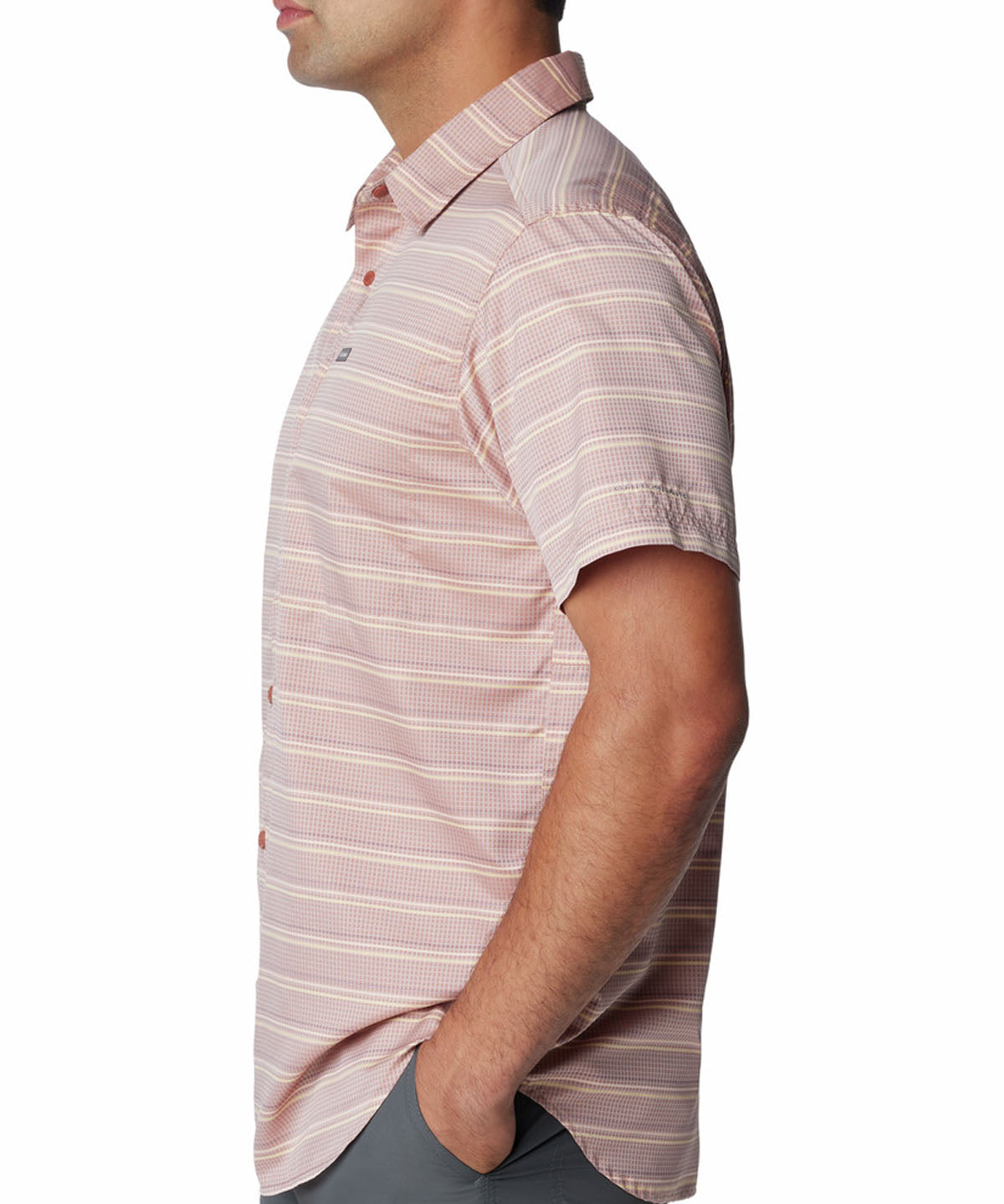 Camisa Manga Corta Hombre Silver Ridge Utility Lite Novelty Rosado Columbia