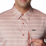 Camisa Manga Corta Hombre Silver Ridge Utility Lite Novelty Rosado Columbia