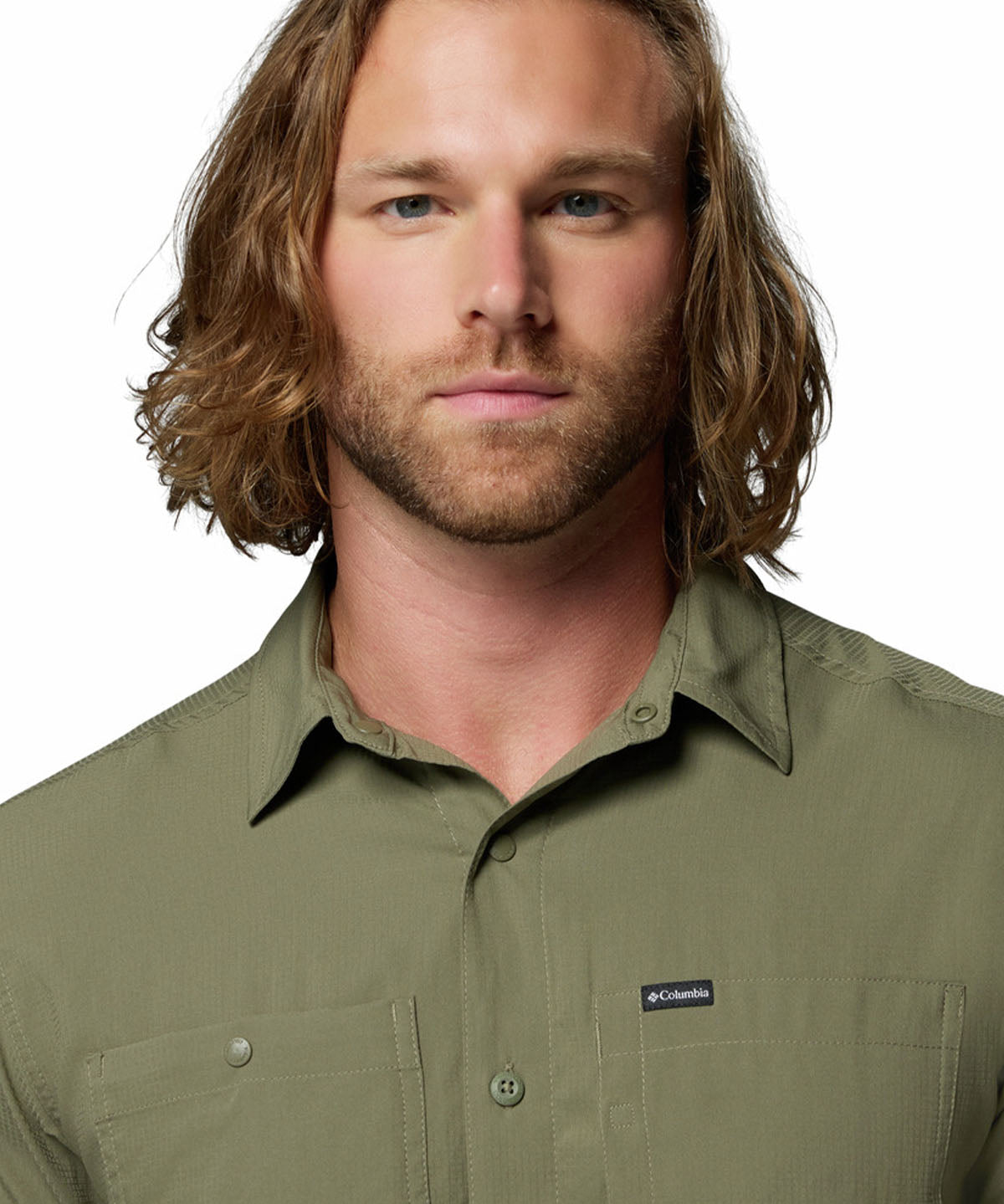 Camisa Manga Corta Hombre Silver Ridge Utility Gris Columbia