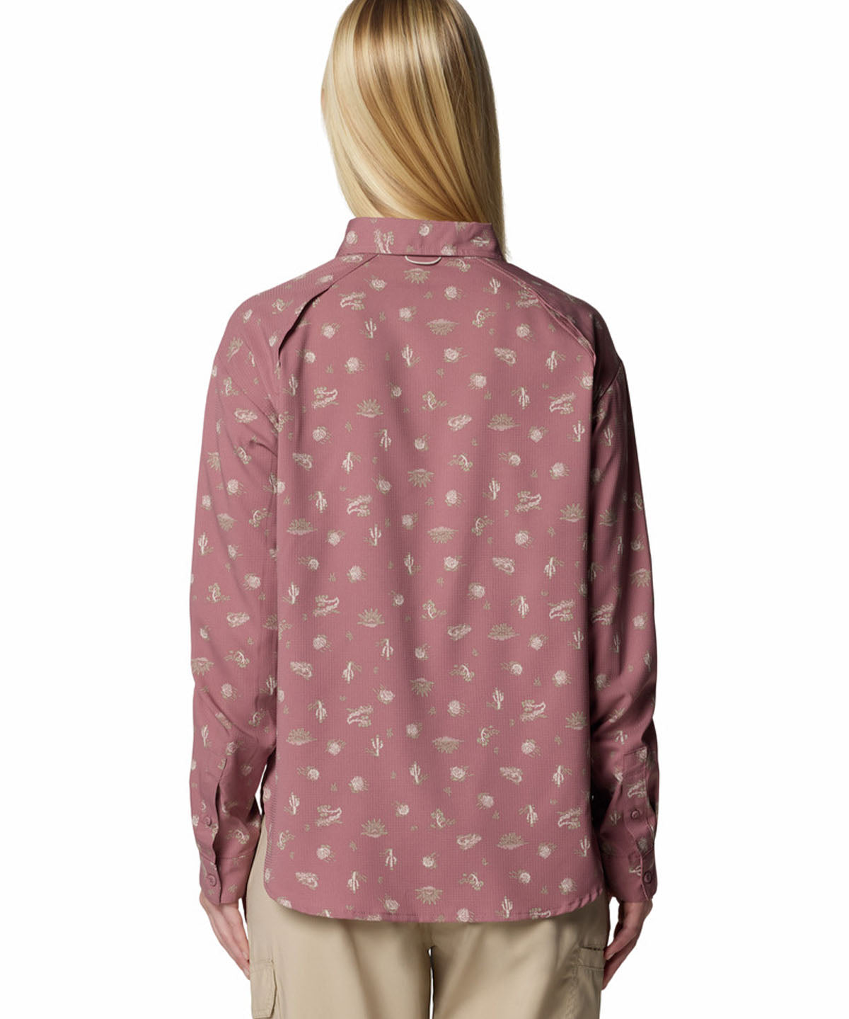 Camisa Manga Larga Mujer Silver Ridge Pattern Morado Columbia