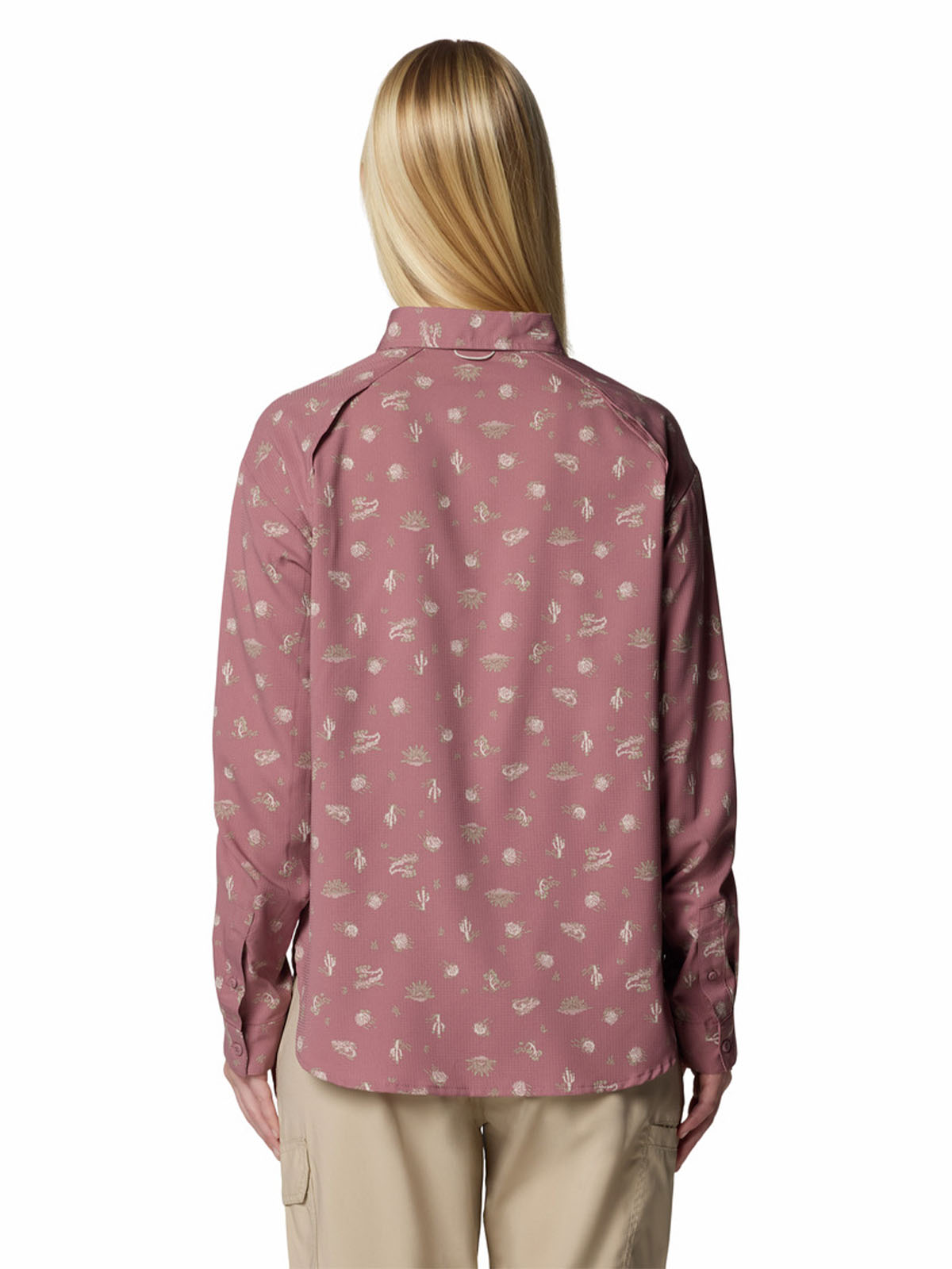 Camisa Manga Larga Mujer Silver Ridge Pattern Morado Columbia