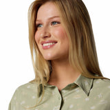 Camisa Manga Larga Mujer Silver Ridge Pattern Beige Columbia