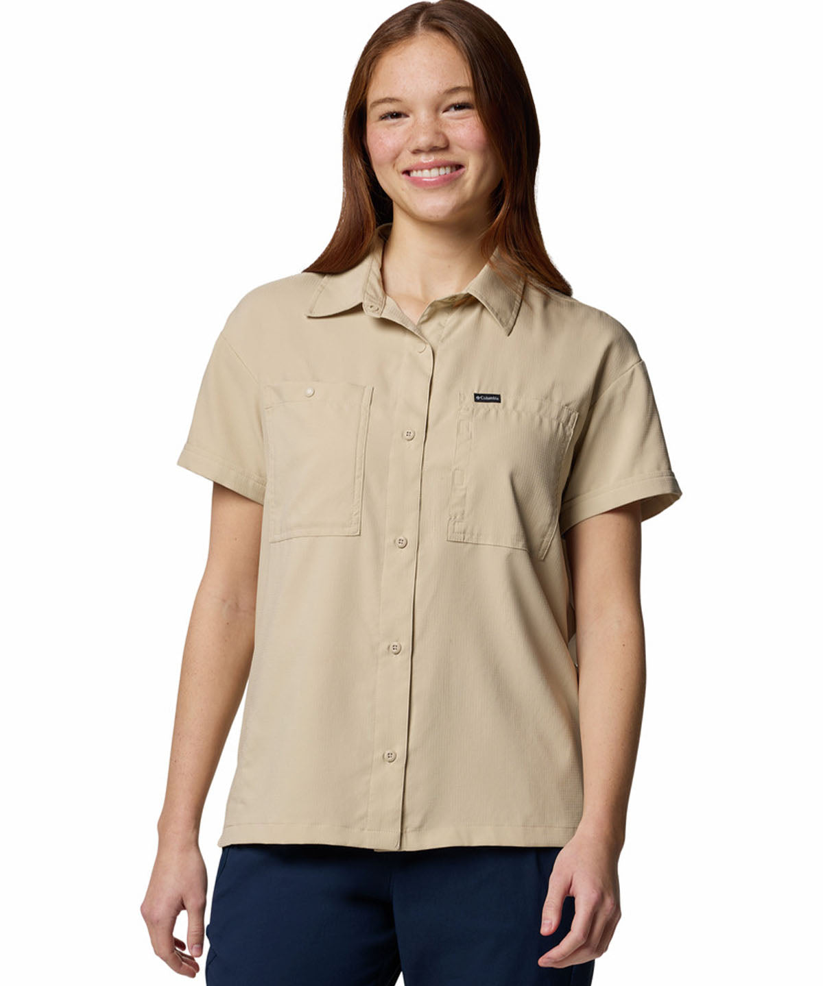 Camisa Manga Corta Mujer Silver Ridge Utility Beige Columbia