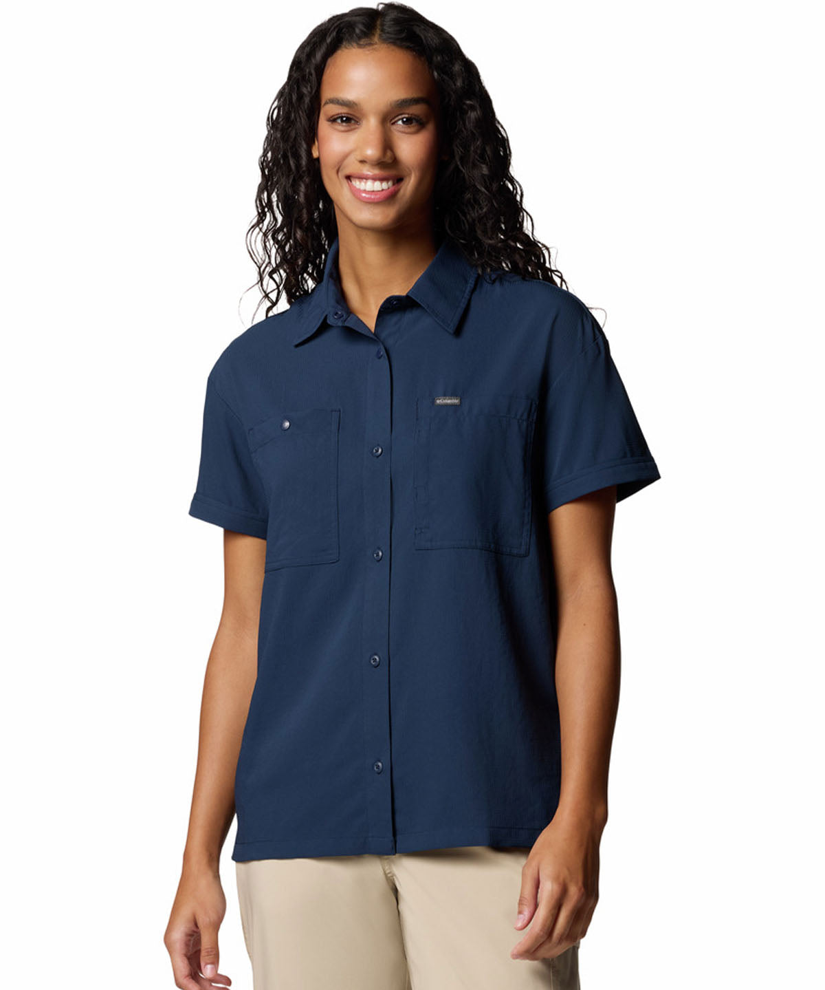 Camisa Manga Corta Mujer Silver Ridge Utility Azul Columbia