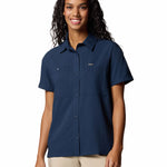 Camisa Manga Corta Mujer Silver Ridge Utility Azul Columbia