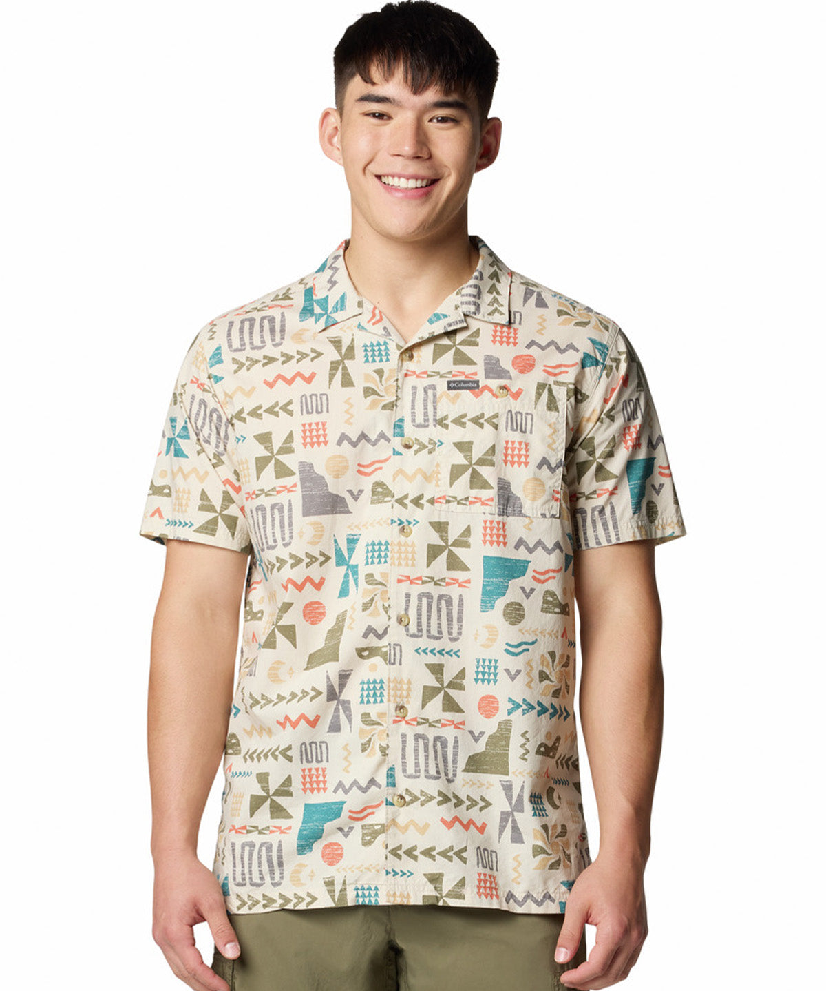 Camisa Manga Corta Hombre Pine Canyon Gris Columbia