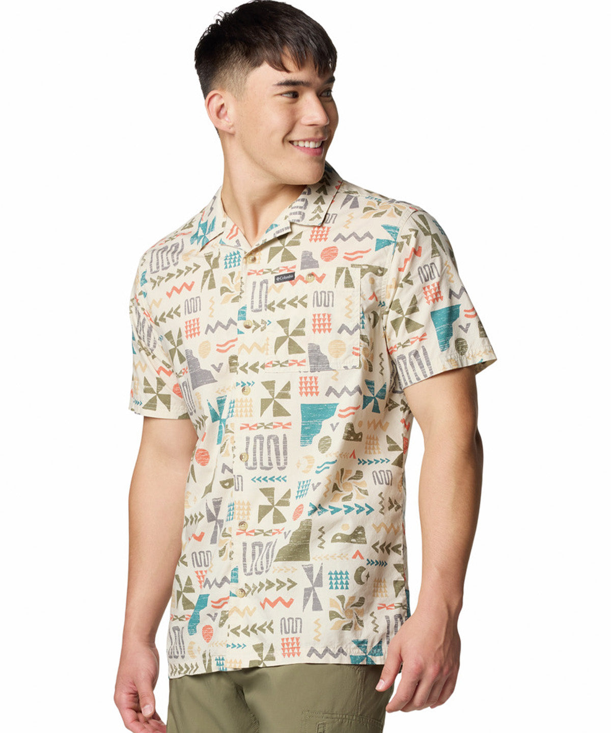 Camisa Manga Corta Hombre Pine Canyon Gris Columbia