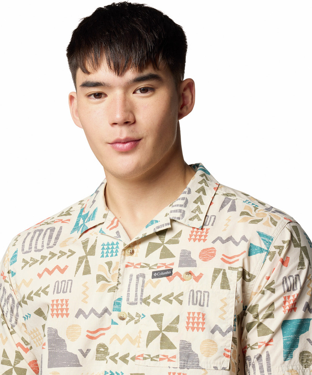 Camisa Manga Corta Hombre Pine Canyon Gris Columbia