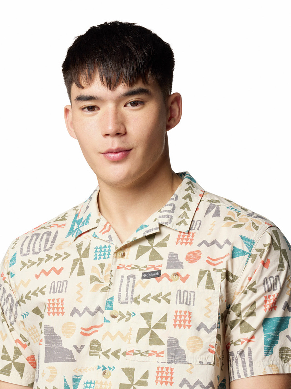 Camisa Manga Corta Hombre Pine Canyon Gris Columbia