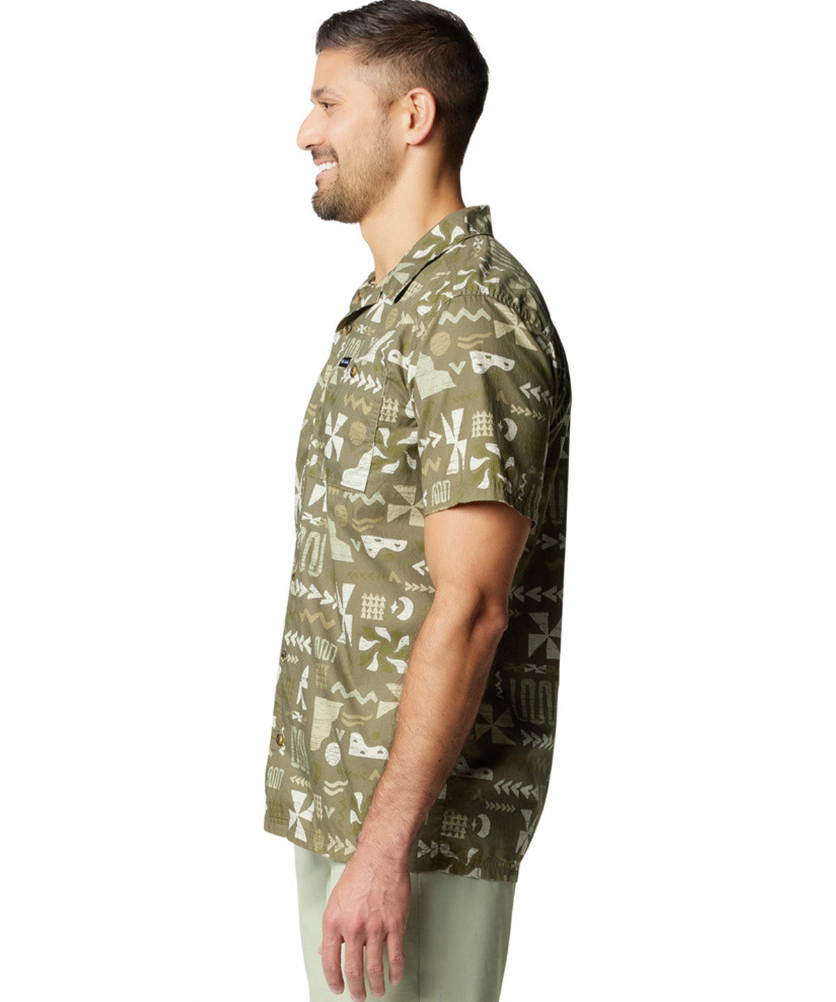 Camisa Manga Corta Hombre Pine Canyon Verde Columbia